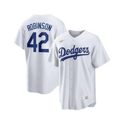 Mens Jackie Robinson White Brooklyn Dodgers Home Cooperstown Collection Player Jersey