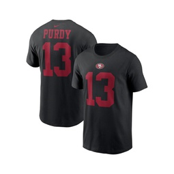 Mens Brock Purdy Black San Francisco 49ers Player Name and Number T-shirt