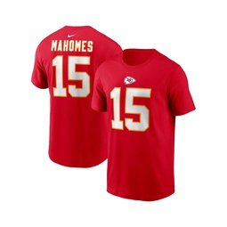 Mens Patrick Mahomes Red Kansas City Chiefs Player Name and Number T-shirt