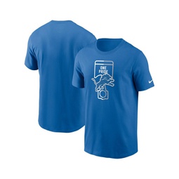Mens Blue Detroit Lions Essential Local Phrase T-shirt