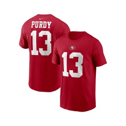 Mens Brock Purdy Scarlet San Francisco 49ers Player Name and Number T-shirt