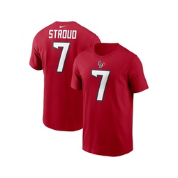 Mens C.J. Stroud Red Houston Texans Player Name and Number T-shirt