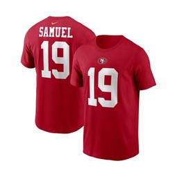 Mens Deebo Samuel Scarlet San Francisco 49ers Player Name and Number T-shirt