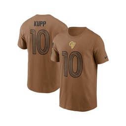 Mens Cooper Kupp Brown Distressed Los Angeles Rams 2023 Salute To Service Name and Number T-shirt