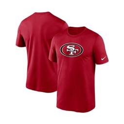 Mens Scarlet San Francisco 49ers Logo Essential Legend Performance T-shirt
