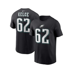 Mens Jason Kelce Black Philadelphia Eagles Player Name and Number T-shirt