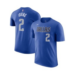 Mens Kyrie Irving Blue Dallas Mavericks Icon Name and Number T-shirt