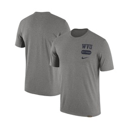 Mens Heather Gray West Virginia Mountaineers Campus Letterman Tri-Blend T-shirt