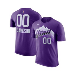 Mens Jordan Clarkson Purple Utah Jazz 2023/24 City Edition Name and Number T-shirt
