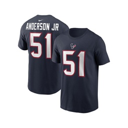 Mens Will Anderson Jr. Navy Houston Texans 2023 NFL Draft First Round Pick Player Name and Number T-shirt
