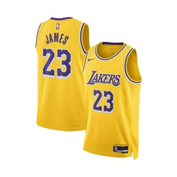 Mens and Womens LeBron James Gold Los Angeles Lakers Swingman Jersey - Icon Edition
