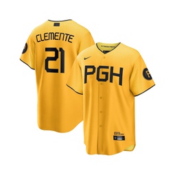 Mens Roberto Clemente Gold Pittsburgh Pirates 2023 City Connect Replica Player Jersey