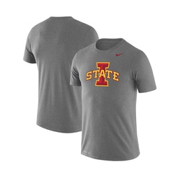 Mens Heathered Charcoal Iowa State Cyclones Big and Tall Legend Primary Logo Performance T-shirt