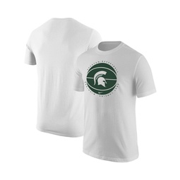 Mens White Michigan State Spartans Basketball Logo T-shirt