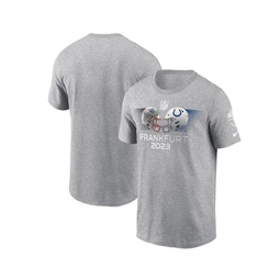 Mens Heather Gray New England Patriots Vs. Indianapolis Colts 2023 Frankfurt Game Essential T-shirt