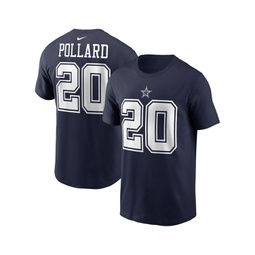 Mens Tony Pollard Navy Dallas Cowboys Player Name and Number T-shirt