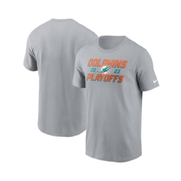 Mens Gray Miami Dolphins 2023 NFL Playoffs Iconic T-shirt