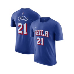 Mens Joel Embiid Royal Philadelphia 76ers Name and Number T-shirt