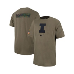Mens Olive Illinois Fighting Illini Military-Inspired Pack T-shirt