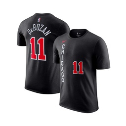 Mens DeMar DeRozan Black Chicago Bulls 2023/24 City Edition Name and Number T-shirt