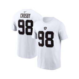 Mens Maxx Crosby White Las Vegas Raiders Player Name and Number T-shirt