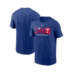 Mens Royal Texas Rangers 2023 World Series Champions Trophy Lock Up T-shirt