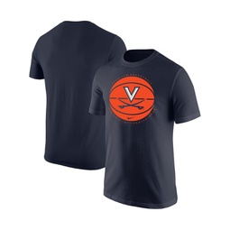 Mens Navy Virginia Cavaliers Basketball Logo T-shirt
