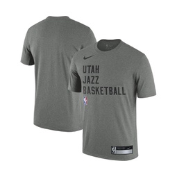 Mens Heather Gray Utah Jazz 2023/24 Sideline Legend Performance Practice T-shirt