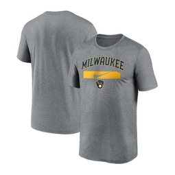 Mens Gray Milwaukee Brewers City Legend Practice Performance T-shirt