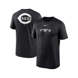 Mens Black Cincinnati Reds Fashion Over Shoulder Logo Legend T-shirt