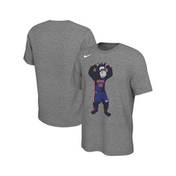 Mens and Womens Heather Charcoal Detroit Pistons Team Mascot T-shirt