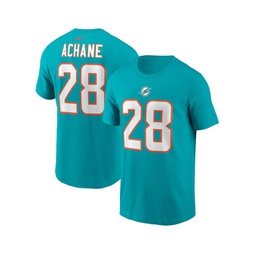 Mens De'Von Achane Aqua Miami Dolphins Player Name and Number T-shirt