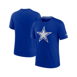 Mens Royal Distressed Dallas Cowboys Playback Logo Tri-Blend T-shirt