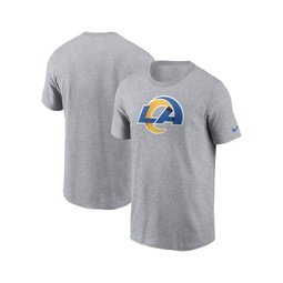 Mens Gray Los Angeles Rams Logo Essential T-shirt