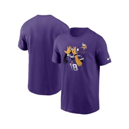 Mens Justin Jefferson Purple Minnesota Vikings Player Graphic T-shirt