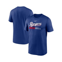 Mens Royal Texas Rangers 2023 Postseason Authentic Collection Dugout T-shirt
