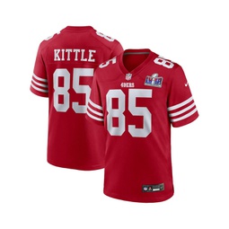 Mens George Kittle Scarlet San Francisco 49ers Super Bowl LVIII Game Jersey
