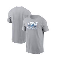 Mens Gray Detroit Lions 2023 NFL Playoffs Iconic T-shirt