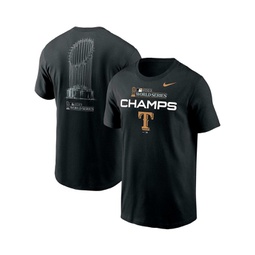 Mens Black Texas Rangers 2023 World Series Champions Trophy T-shirt