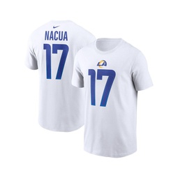 Mens Puka Nacua White Los Angeles Rams Player Name and Number T-shirt