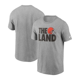 Mens Heathered Gray Cleveland Browns Hometown Collection The Land T-shirt