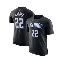 Mens Franz Wagner Black Orlando Magic Icon 2022/23 Name and Number T-shirt