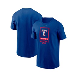 Mens Royal Texas Rangers 2023 World Series Champions Banner T-shirt