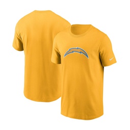 Mens Gold Los Angeles Chargers Primary Logo T-shirt