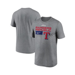 Mens Heather Charcoal Texas Rangers 2023 Postseason Legend Performance T-shirt