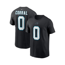 Mens Matt Corral Black Carolina Panthers 2022 NFL Draft Pick Player Name & Number T-shirt