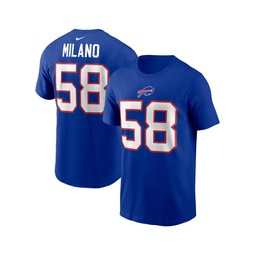 Mens Matt Milano Royal Buffalo Bills Player Name and Number T-shirt