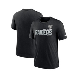 Mens Heather Black Las Vegas Raiders Team Tri-Blend T-shirt