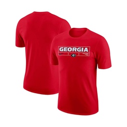 Mens Red Georgia Bulldogs Wordmark Stadium T-shirt