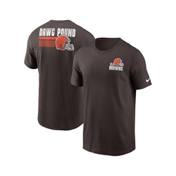 Mens Brown Cleveland Browns Blitz Essential T-shirt